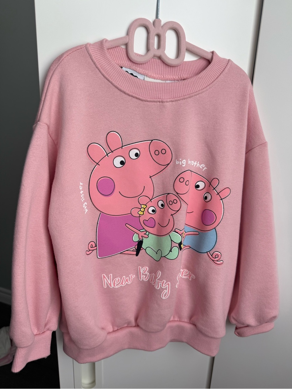 Zara Pink Peppa Pig Family Graphic Sweatshirt